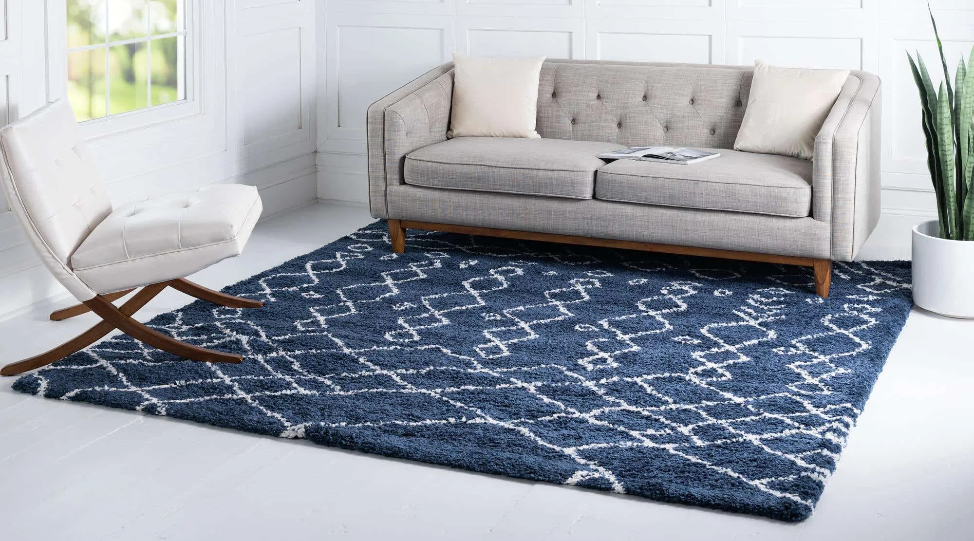 Geometric Rabat Shag Rug