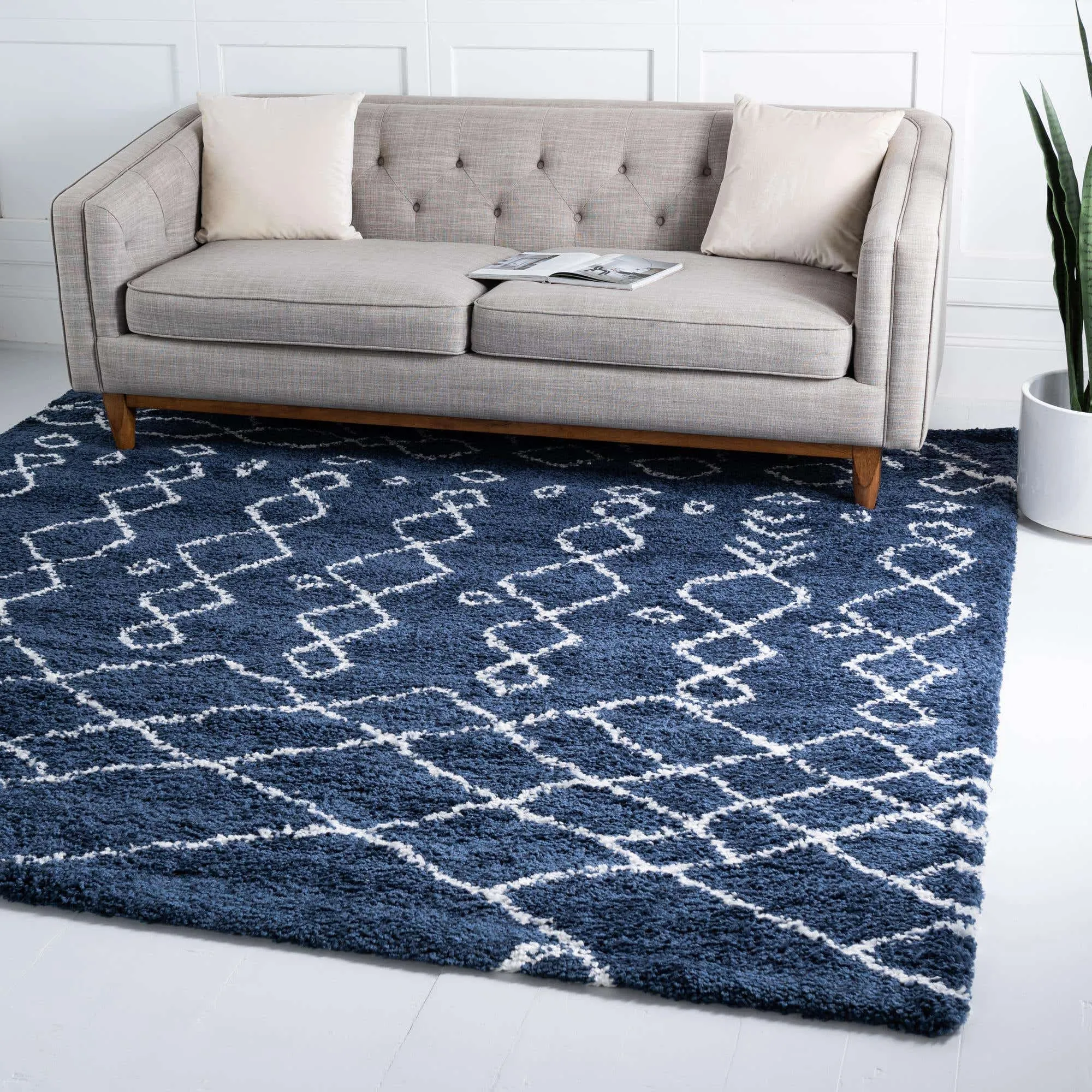 Geometric Rabat Shag Rug