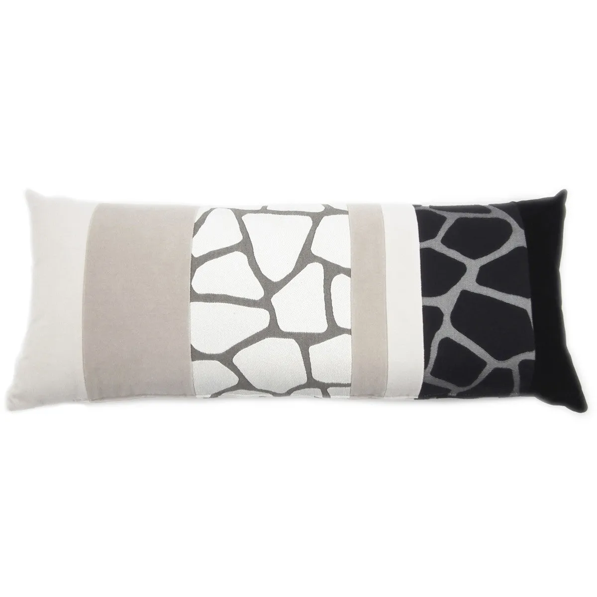 GLAMOROUS GREY BAGUETTE CUSHION 35x80