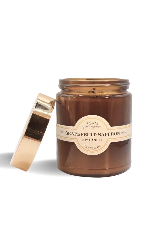 grapefruit saffron soy candle