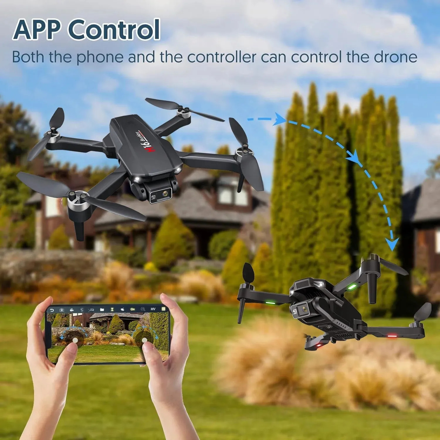 H16 Drone with Camera for Adults 4K, Foldable Drone