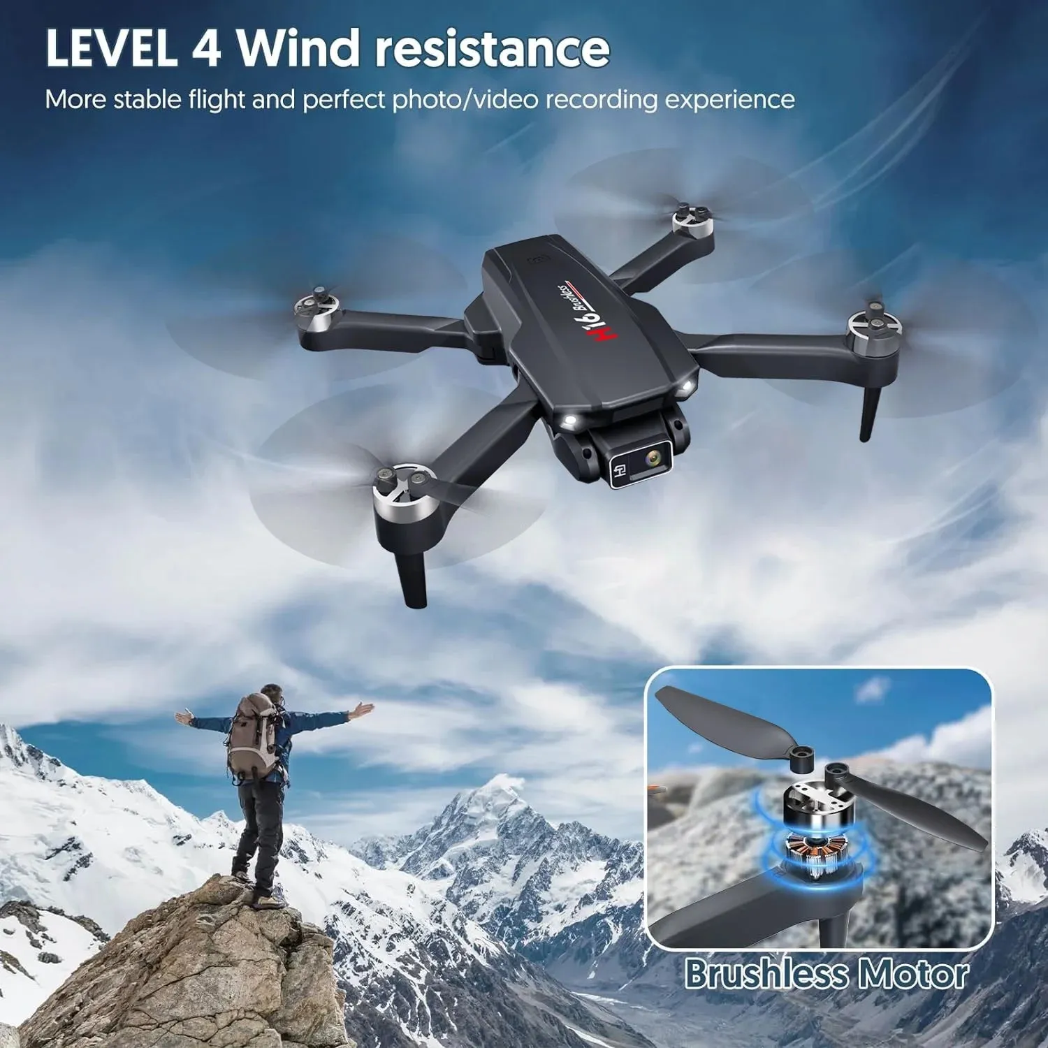 H16 Drone with Camera for Adults 4K, Foldable Drone