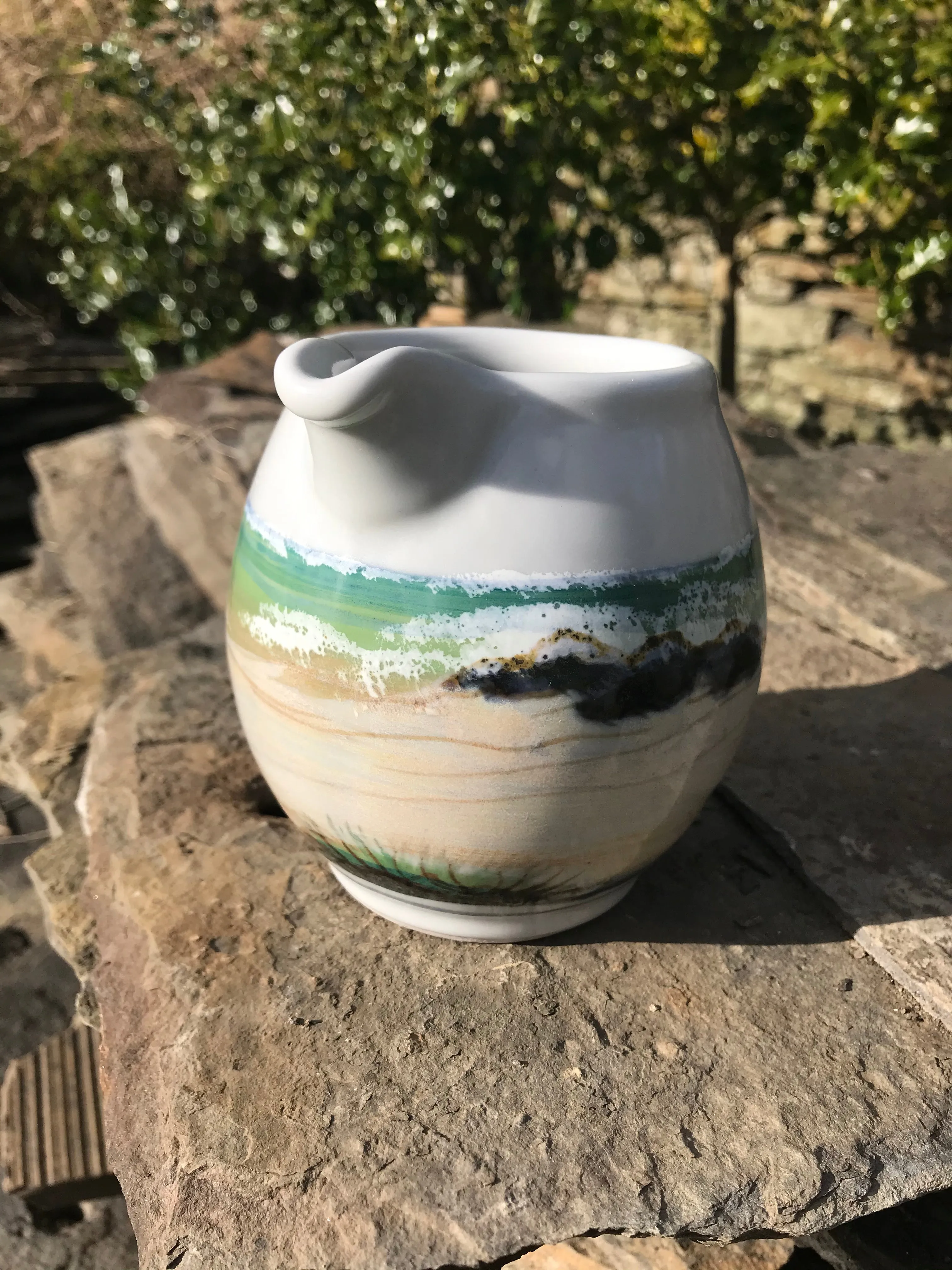 Highland Stoneware Orkney Seascape 1/2 Pint Jug