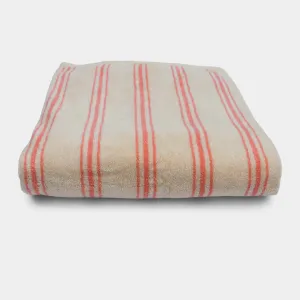 Homehagen Retro Stripe Bath Sheet Rose