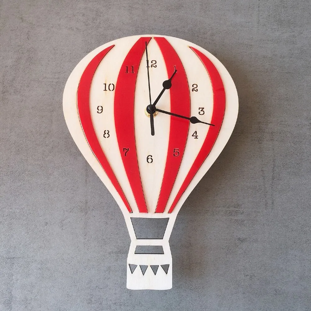 Hot Air Balloon Shape Wall Clock