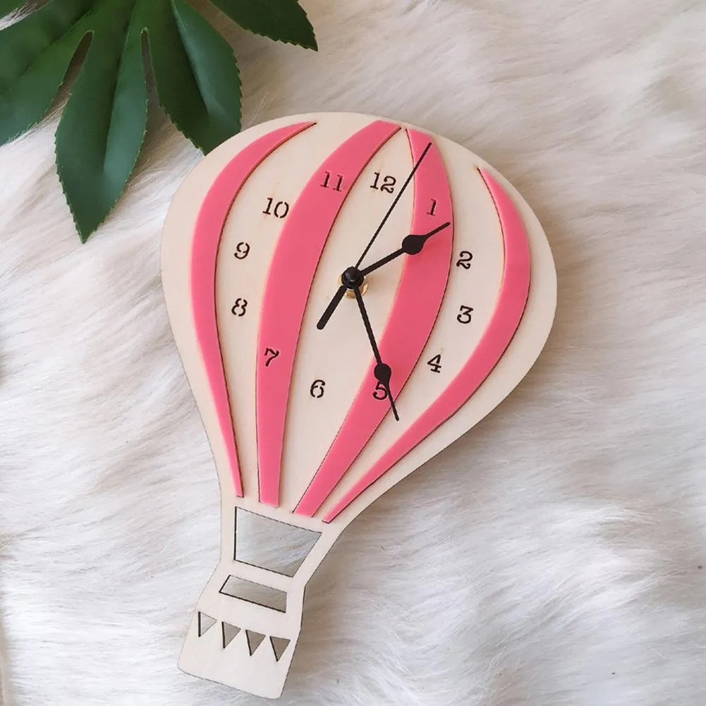 Hot Air Balloon Shape Wall Clock