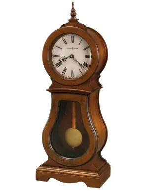 Howard Miller Cleo Chiming Pendulum Mantel Clock - Chestnut Finish - Aged Dial