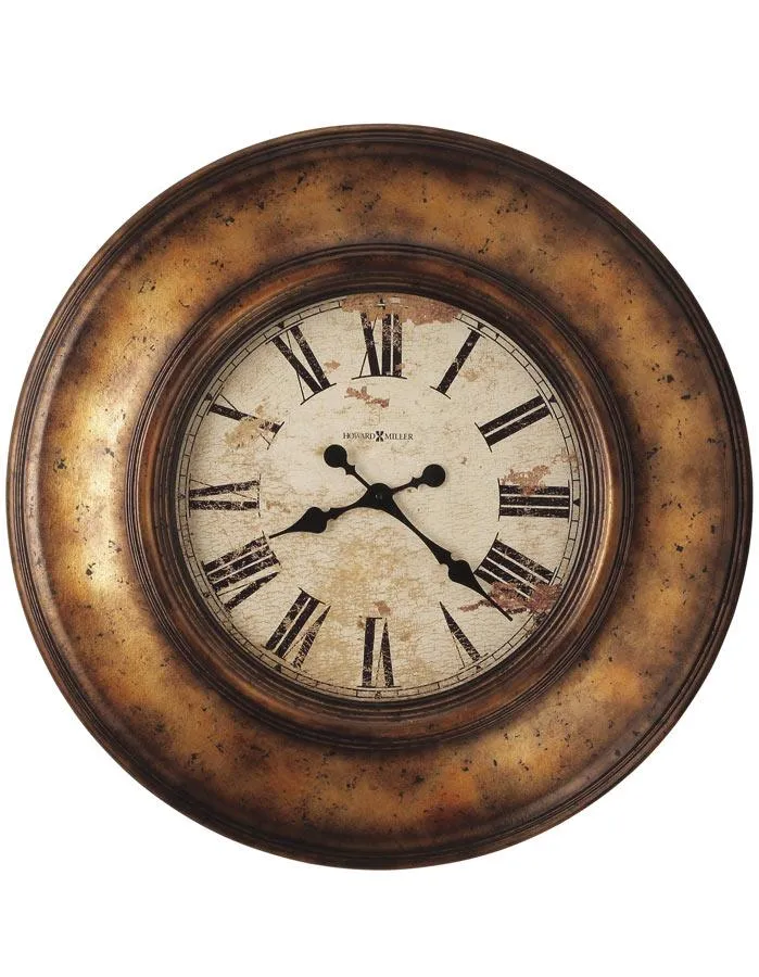 Howard Miller Copper Bay Oversized Wall Clock - Copper Finish - Antique Dial