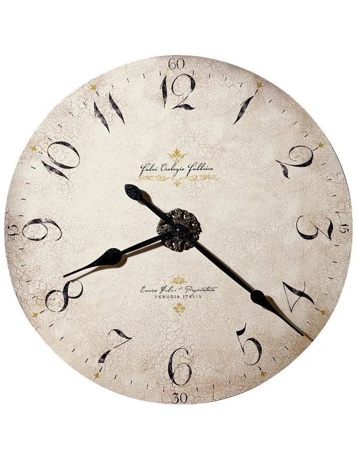 Howard Miller Enrico Fulvi Large Wall Clock - Antiqued Dial - Gold-Tone Accents