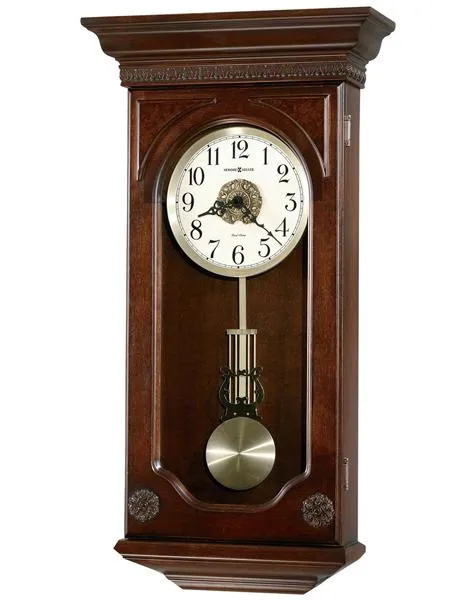 Howard Miller Jasmine Pendulum Wall Clock - Dual Chime - Hampton Cherry Finish