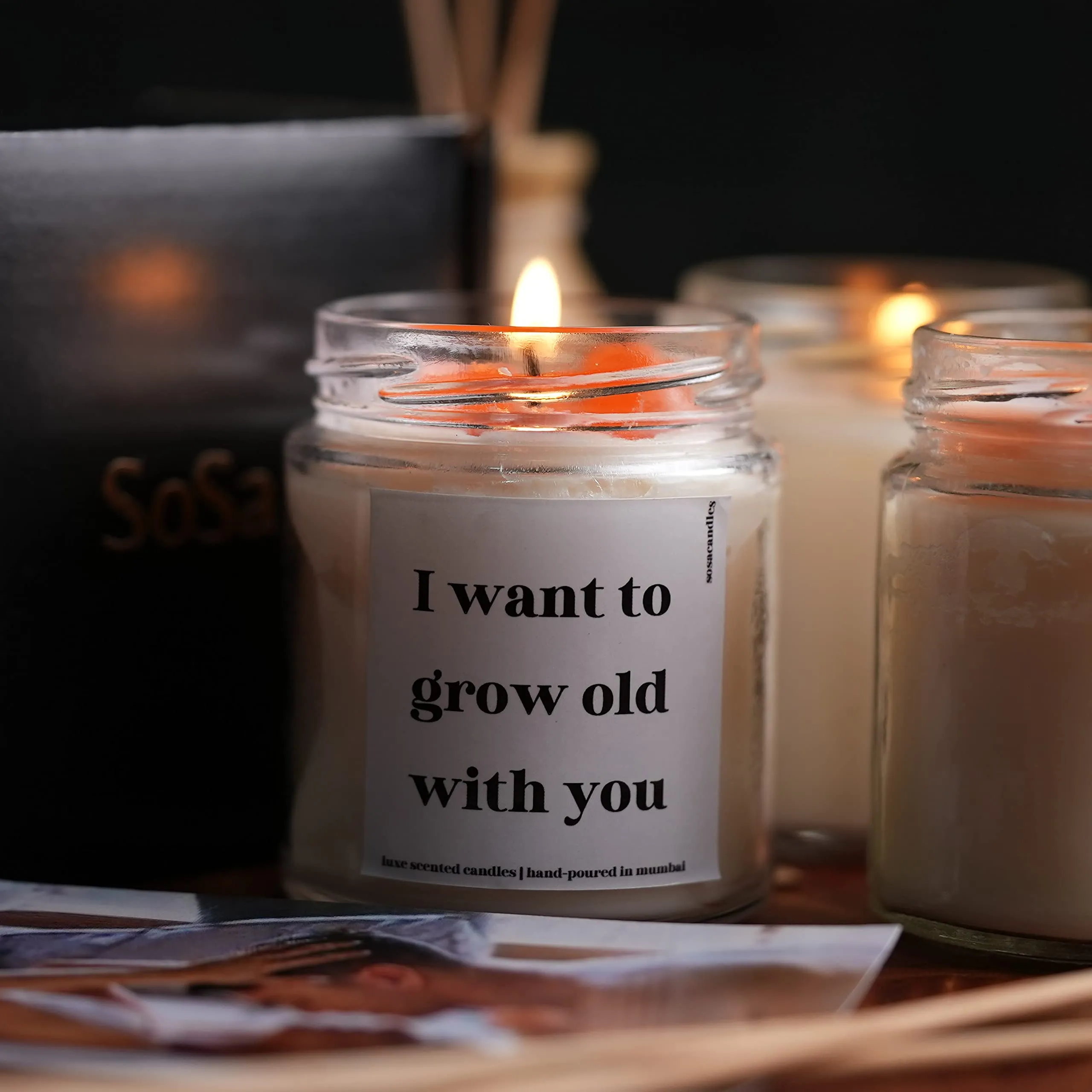 I Want to Grow Old Together Scented Candles Gift Set | Candle Gifts - Gift for Boyfriend, Gift for Girlfriend, Gift for Lover, Christmas Gifts for Couple | Gift for Girlfriend Boyfriend Couples Him