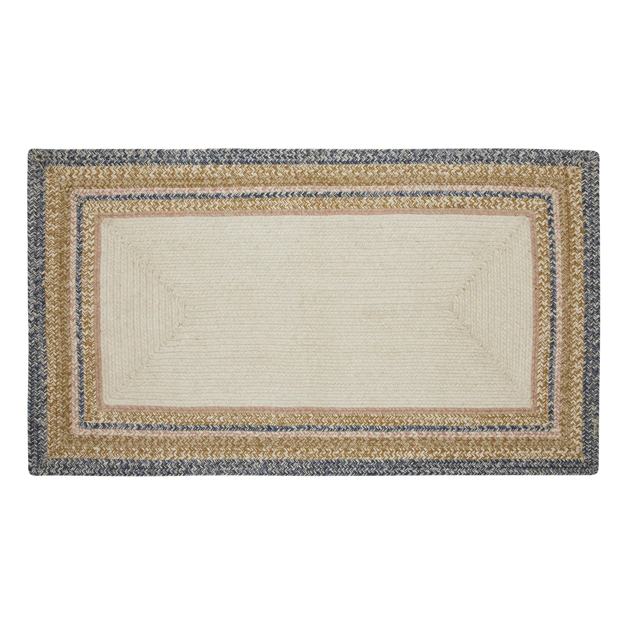 Kaila "Happy Spring" Rectangle Braided Rug 27x48" - with Pad