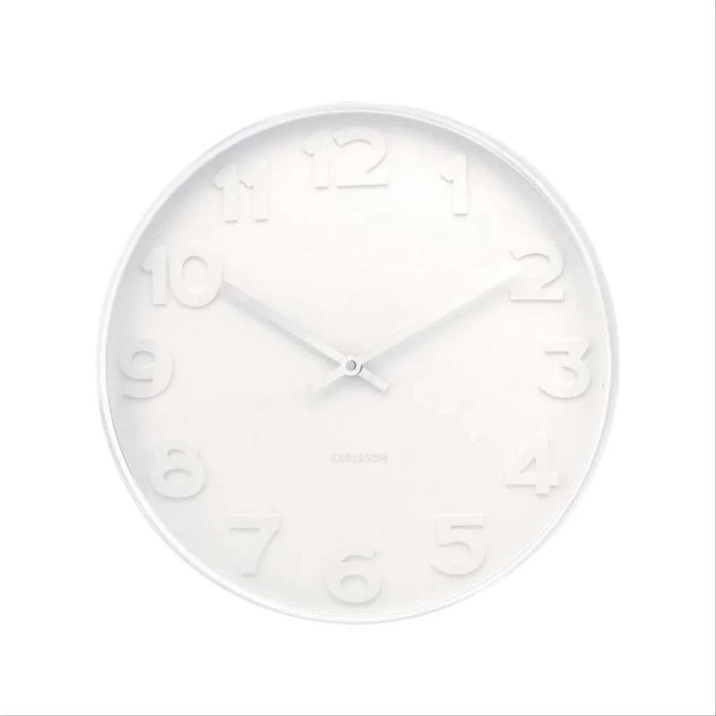 Karlsson Mr White Wall Clock White 51x51x7cm