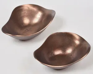 Lacquered Aluminium Abstract Decor Dishes (set of 2)