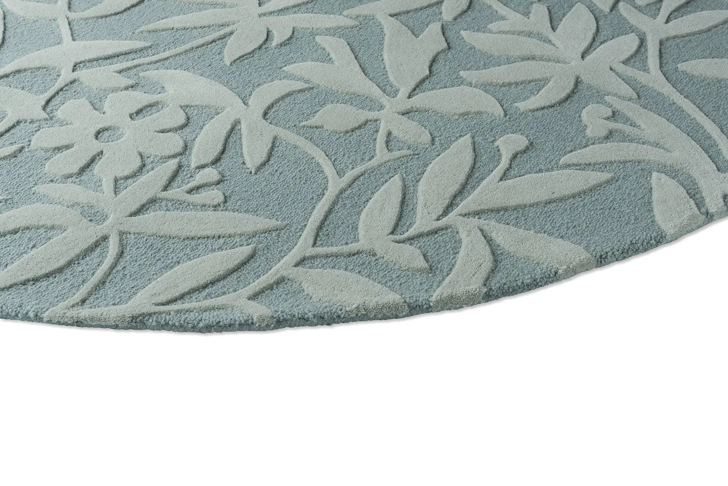 Laura Ashley Cleavers Round Rug - Duck Egg