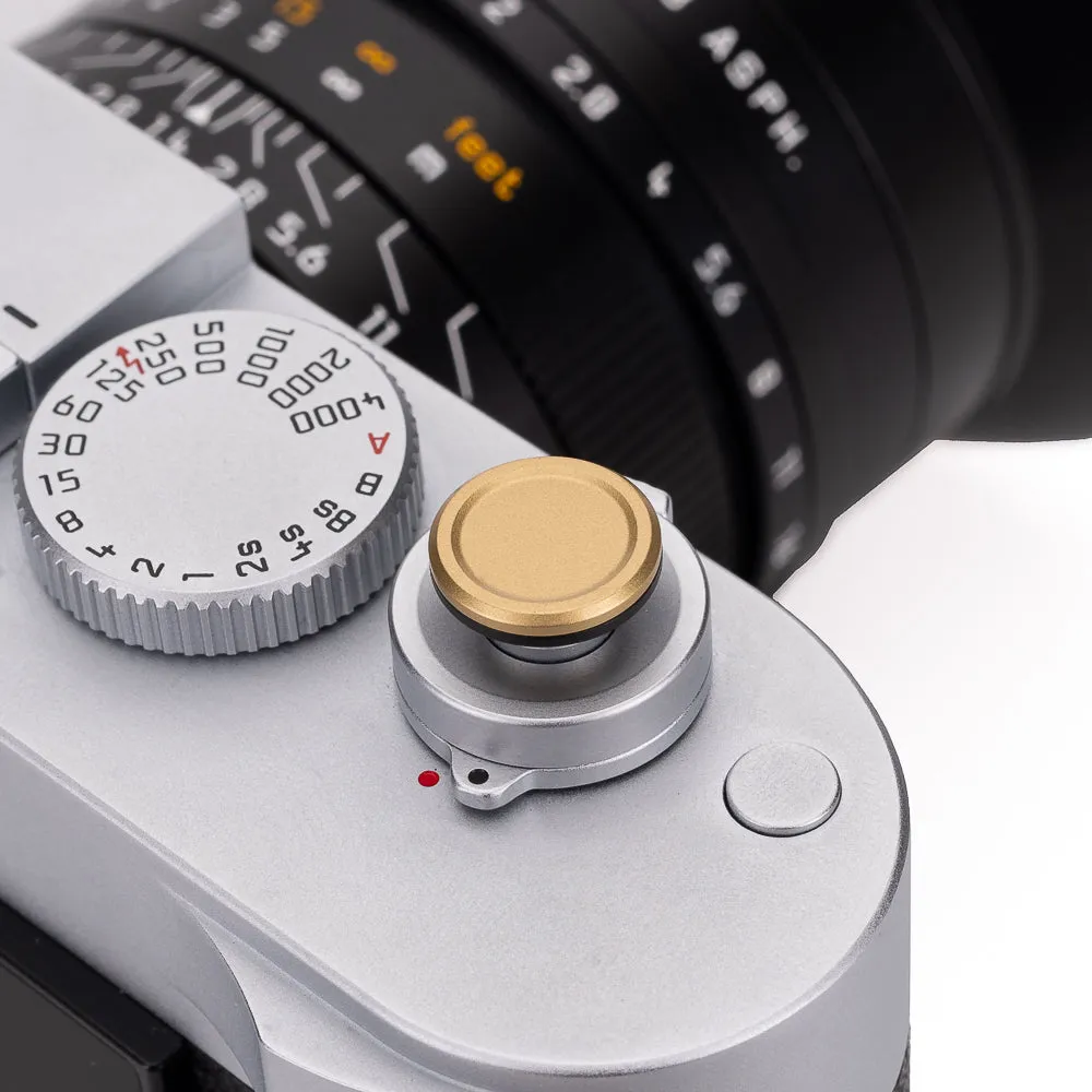 Leica Soft Release Button, Brass, Blasted Finish