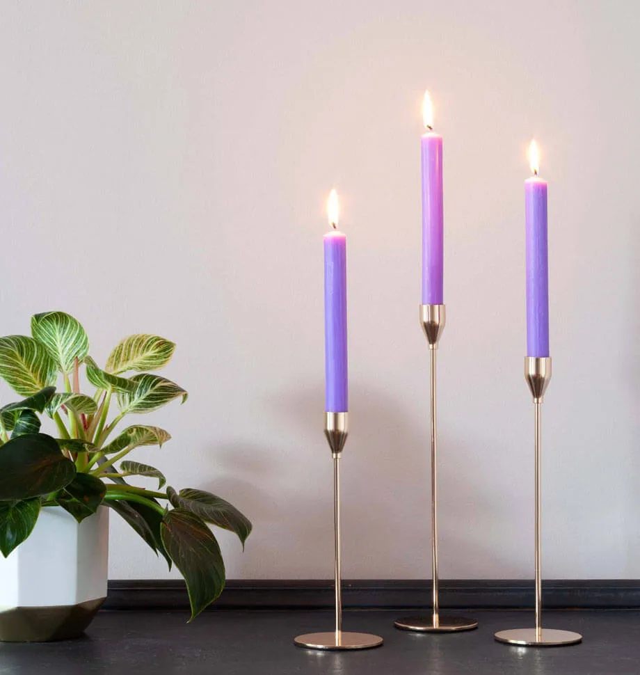 Lilac 8 inch Dinner Candles x 20