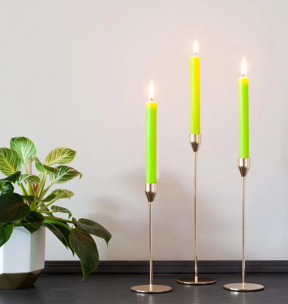 Lime Green 8 inch Dinner Candles x 20