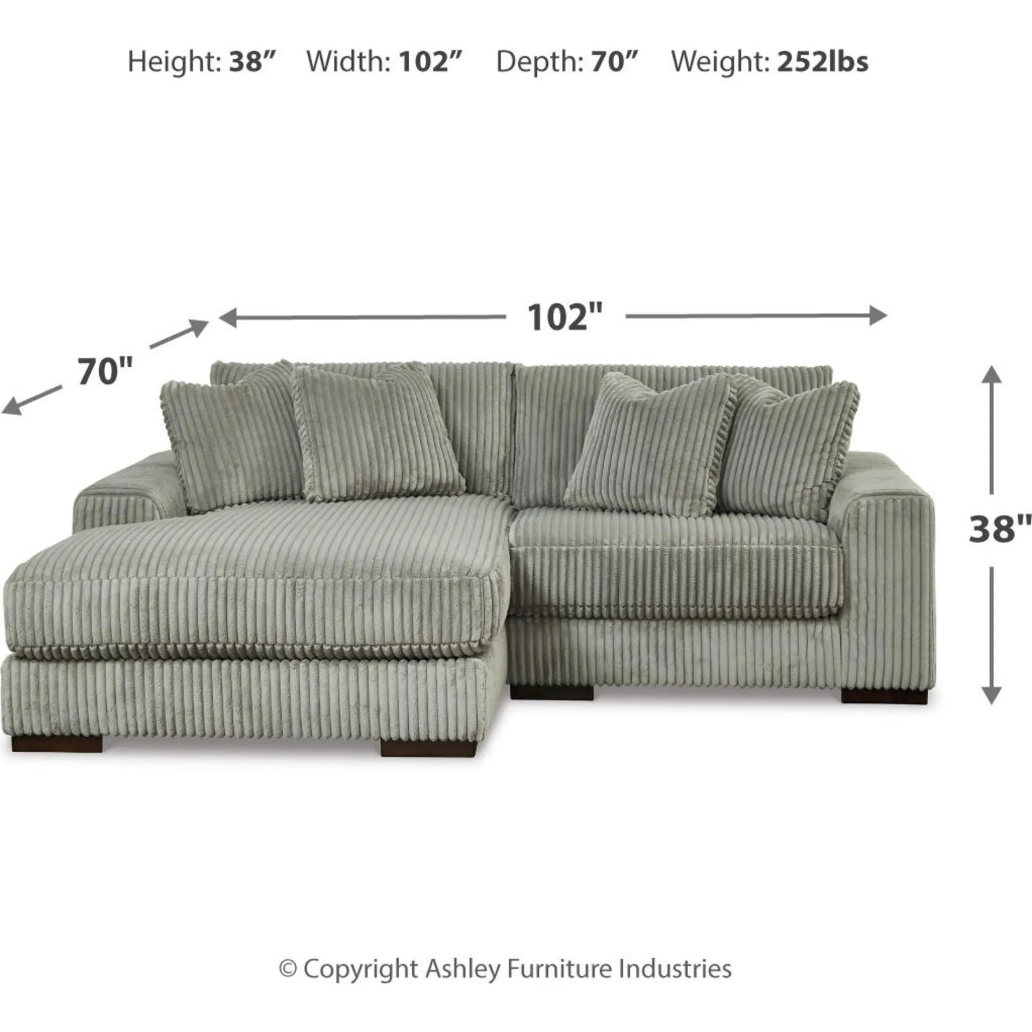 Lindyn 2 Piece Sectional with Chaise