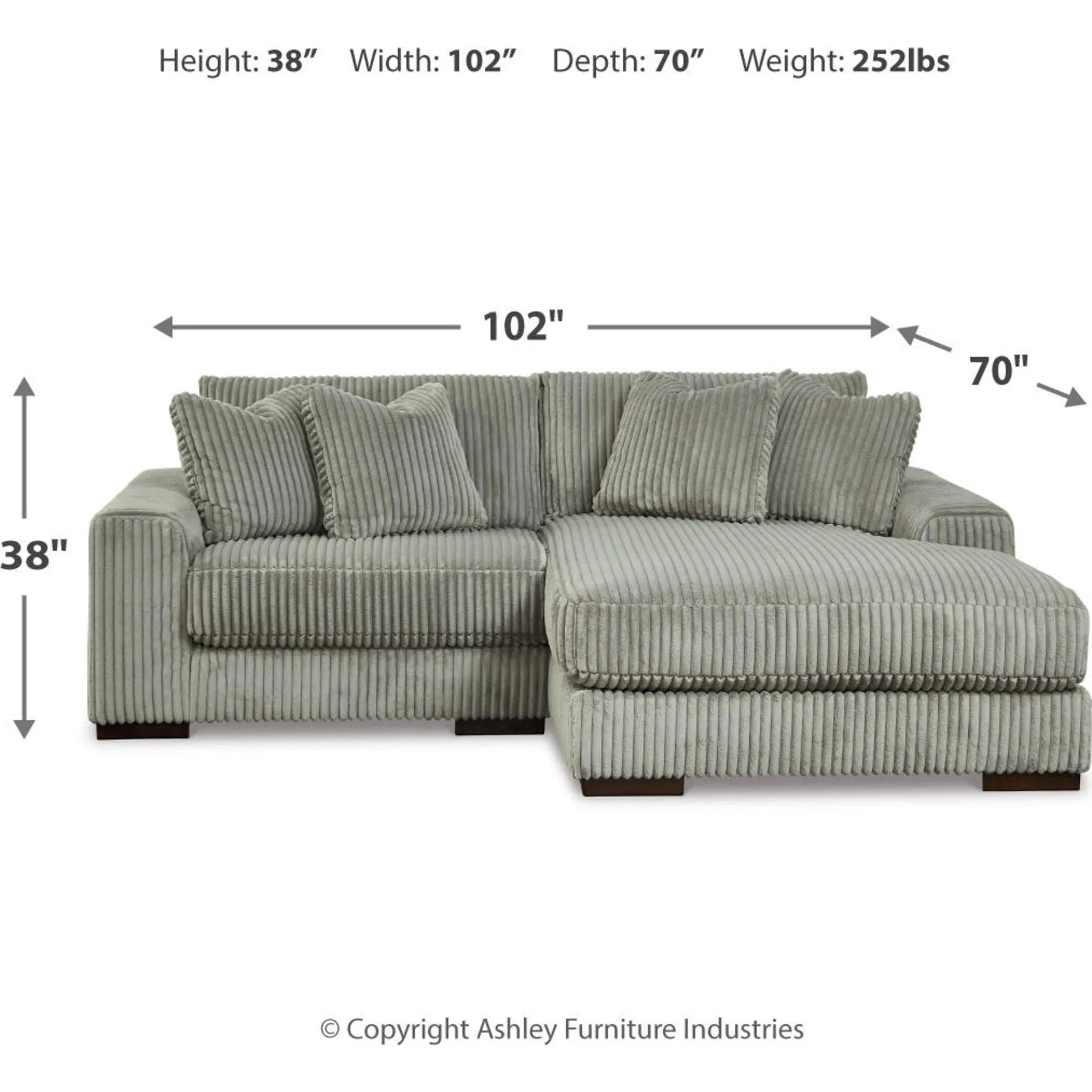 Lindyn 2 Piece Sectional with Chaise