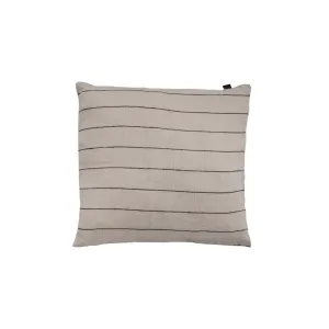 Linen Cushion Cover | Stonewashed Natural/Black NB | 45x45cm