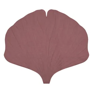 Linen Dirty Pink Ginkgo Leaf Mat