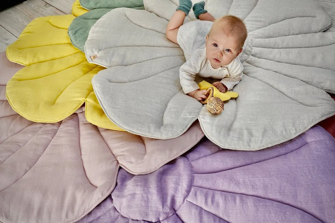 Linen Light Pink Lily - Flower Mat