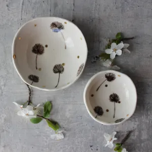 Little Sepia Dandelion Dishes