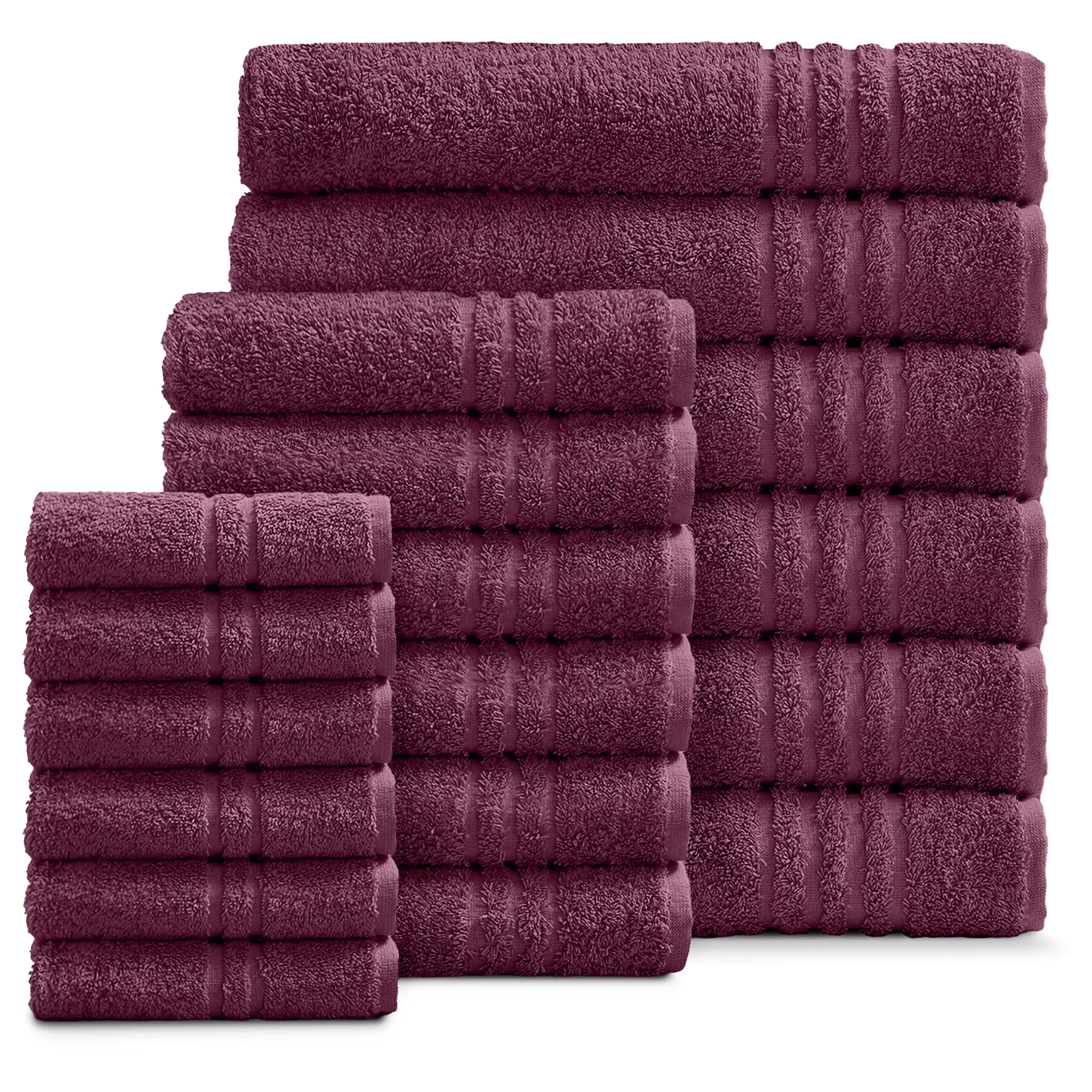 Luxury Cotton 18-Piece Face-Hand-Body Towel Set