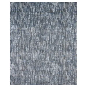 Modern Heathered Charcoal and Navy Rug