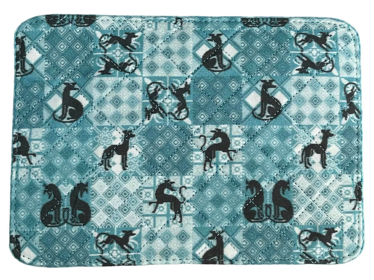 Mug Rug - Quilt Block Hounds Quilted Diamonds