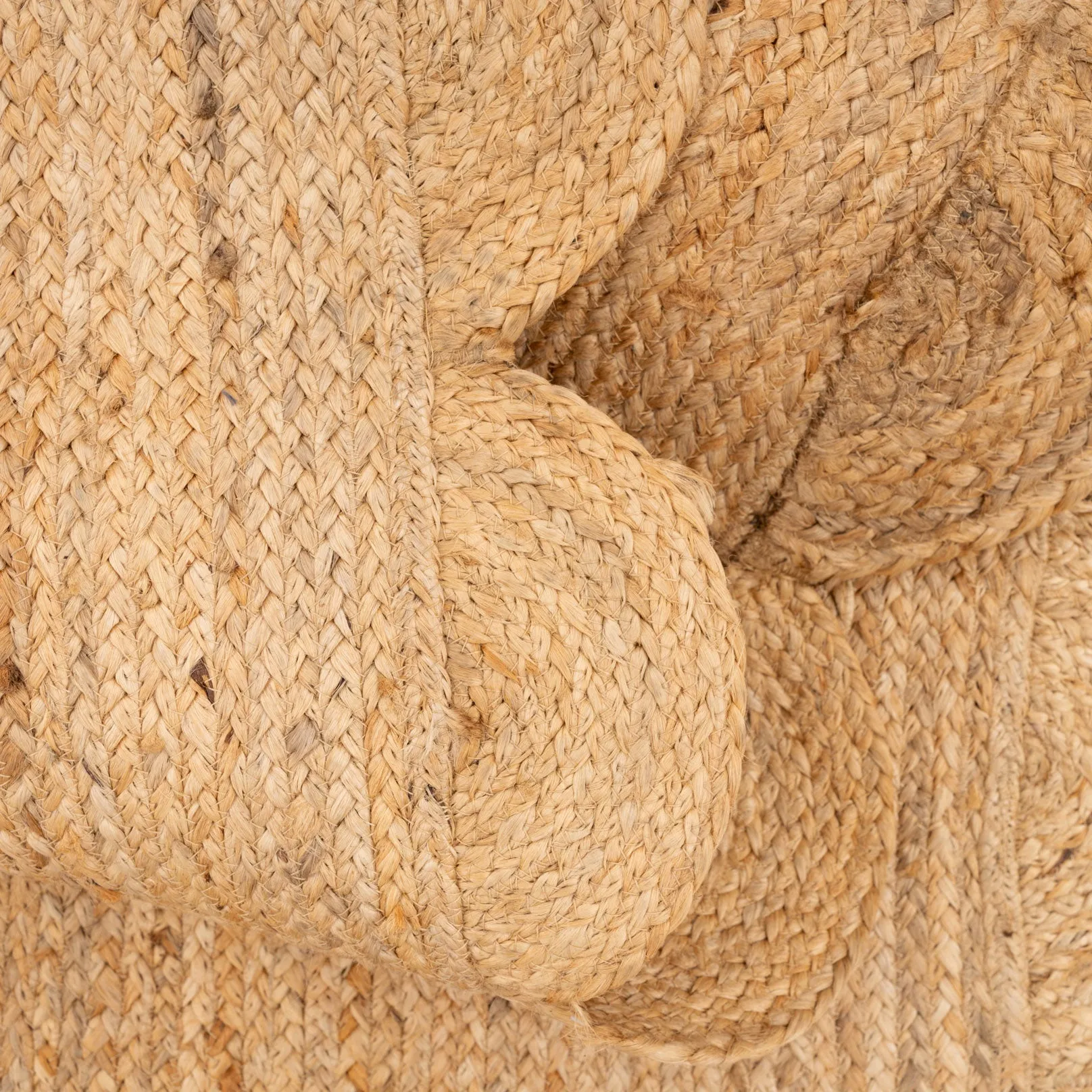 Natural Rounded Edge Jute Rug - Casper