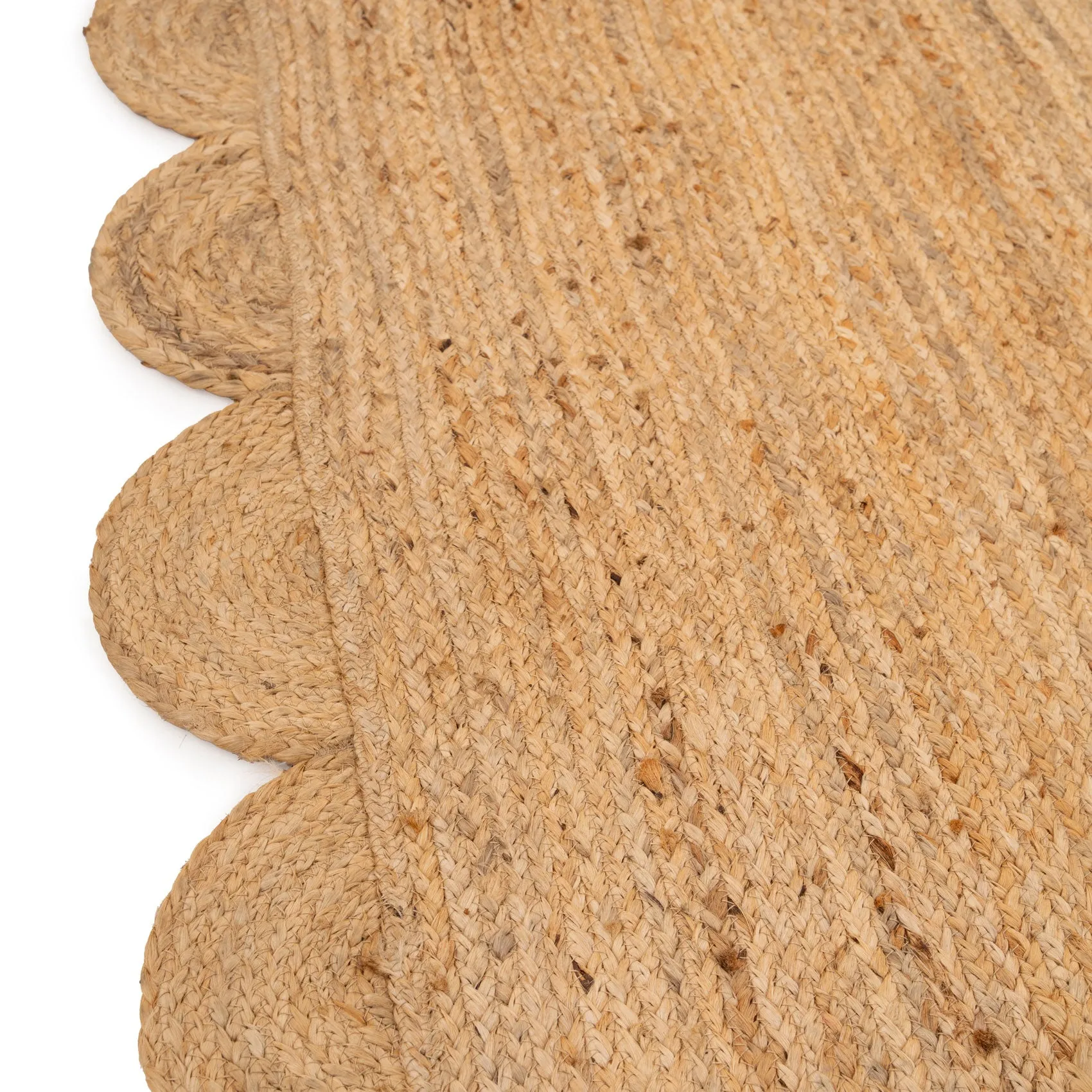 Natural Rounded Edge Jute Rug - Casper