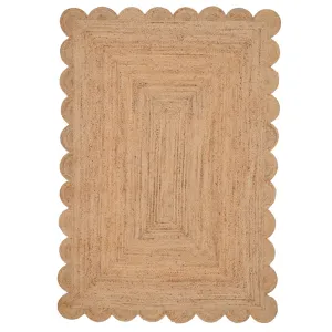 Natural Rounded Edge Jute Rug - Casper