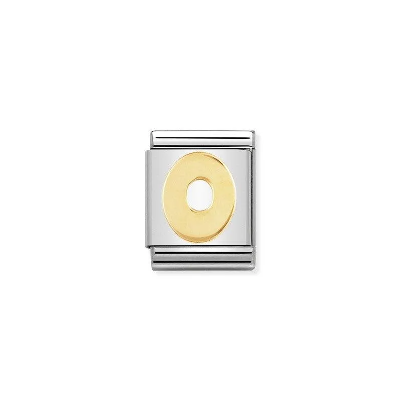 Nomination Composable Big Link Letter O, 18K Gold