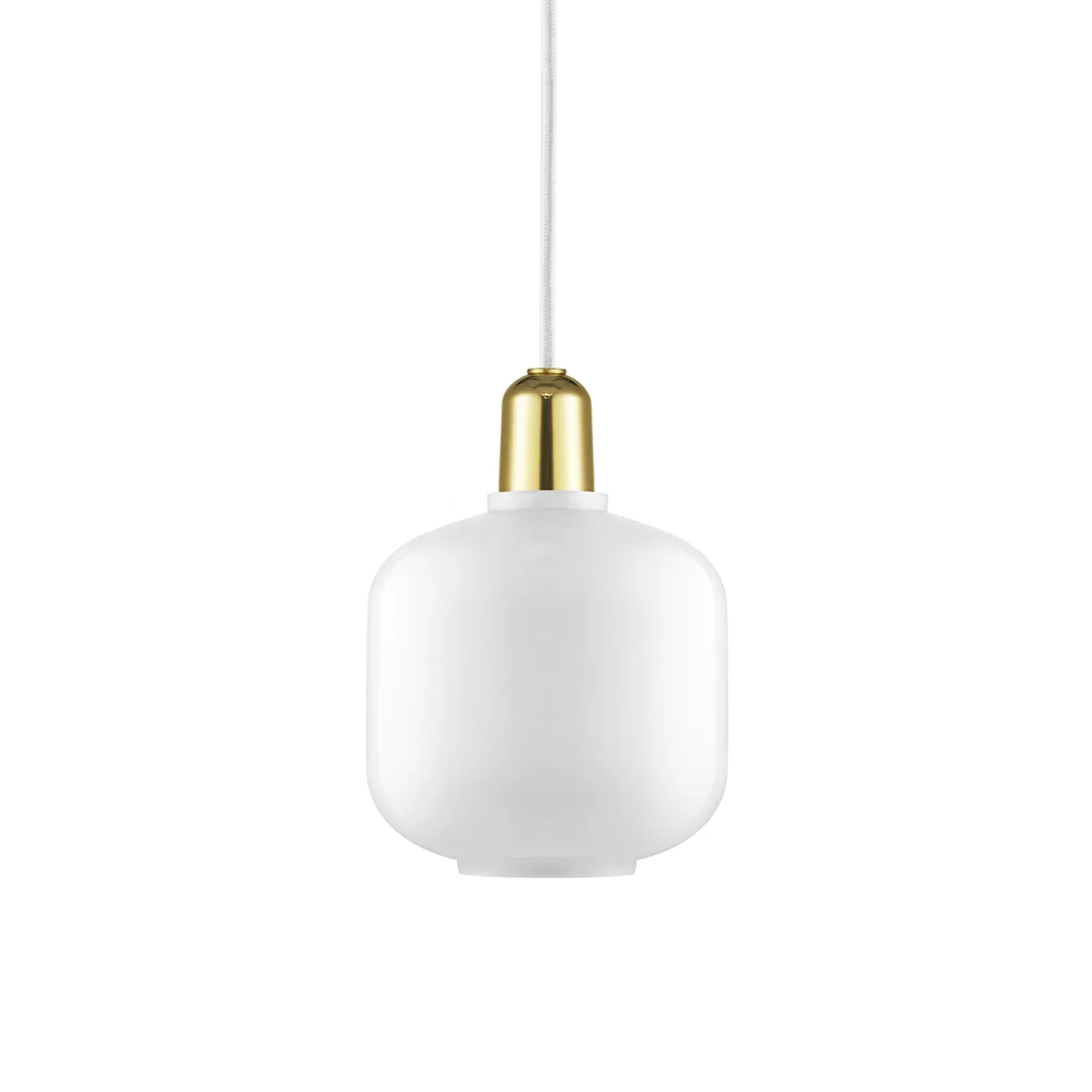 normann copenhagen | amp pendant lamp | white   brass | small