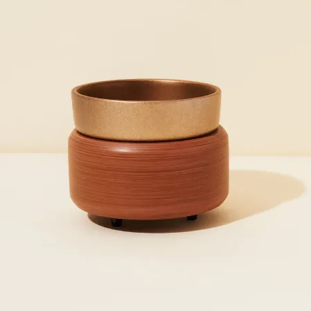 pewter walnut 2-in-1 fragrance warmer