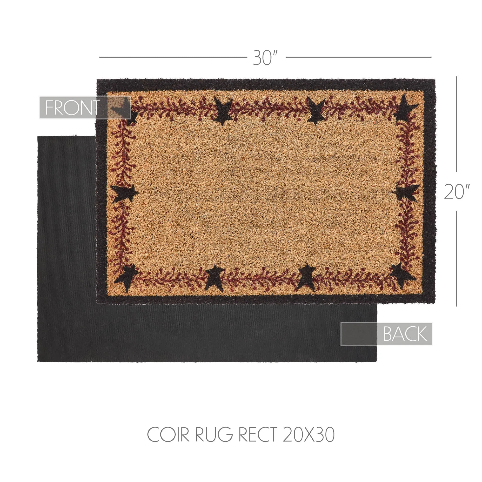 Pip Vinestar Coir Rug Rect 20x30