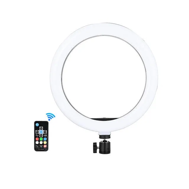 RGB LED Selfie Ring Light with Colorful Photography Lighting (includes. Remote Control)