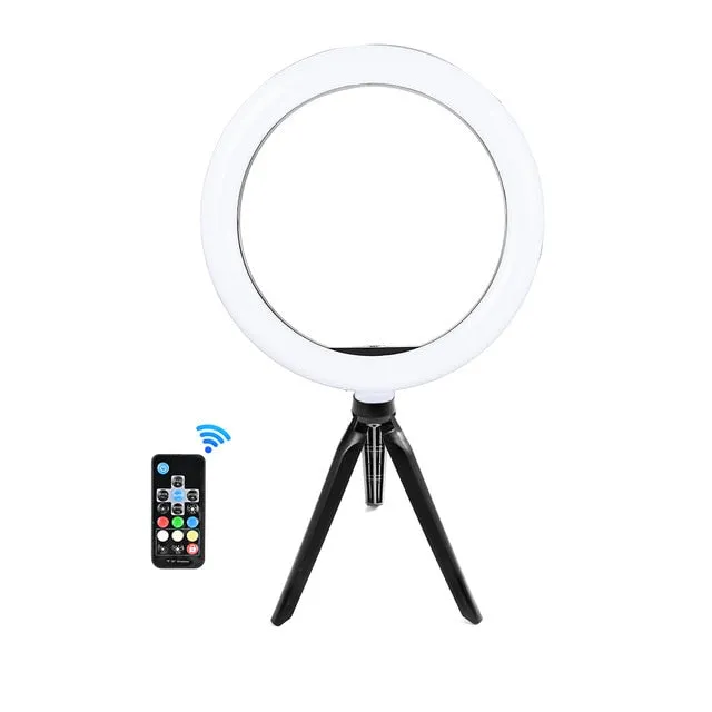 RGB LED Selfie Ring Light with Colorful Photography Lighting (includes. Remote Control)