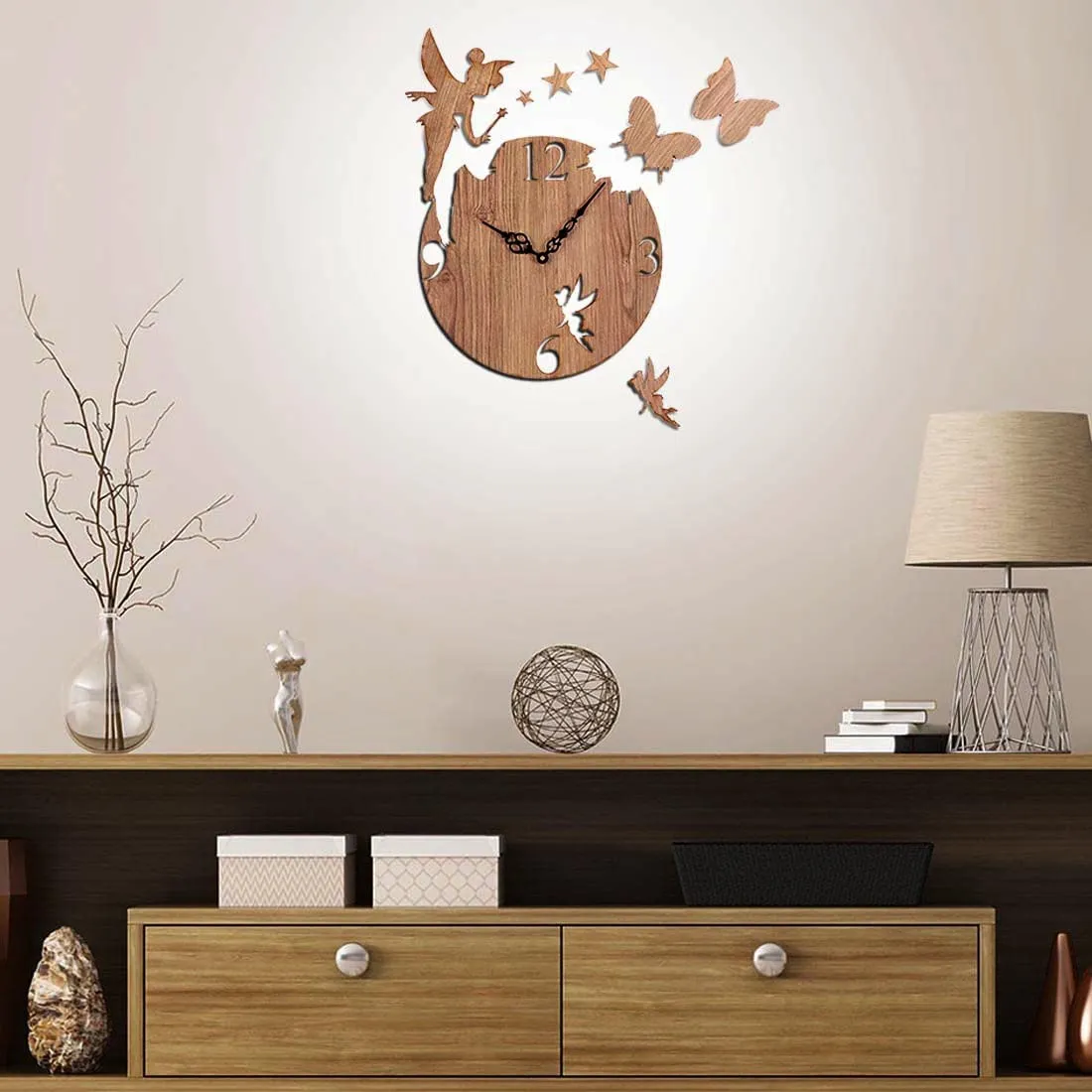 Sehaz Artworks Wooden Wall Clock for Home Stylish Latest | Wall Watch | Designer Wall Clock for Living Room/Bedroom