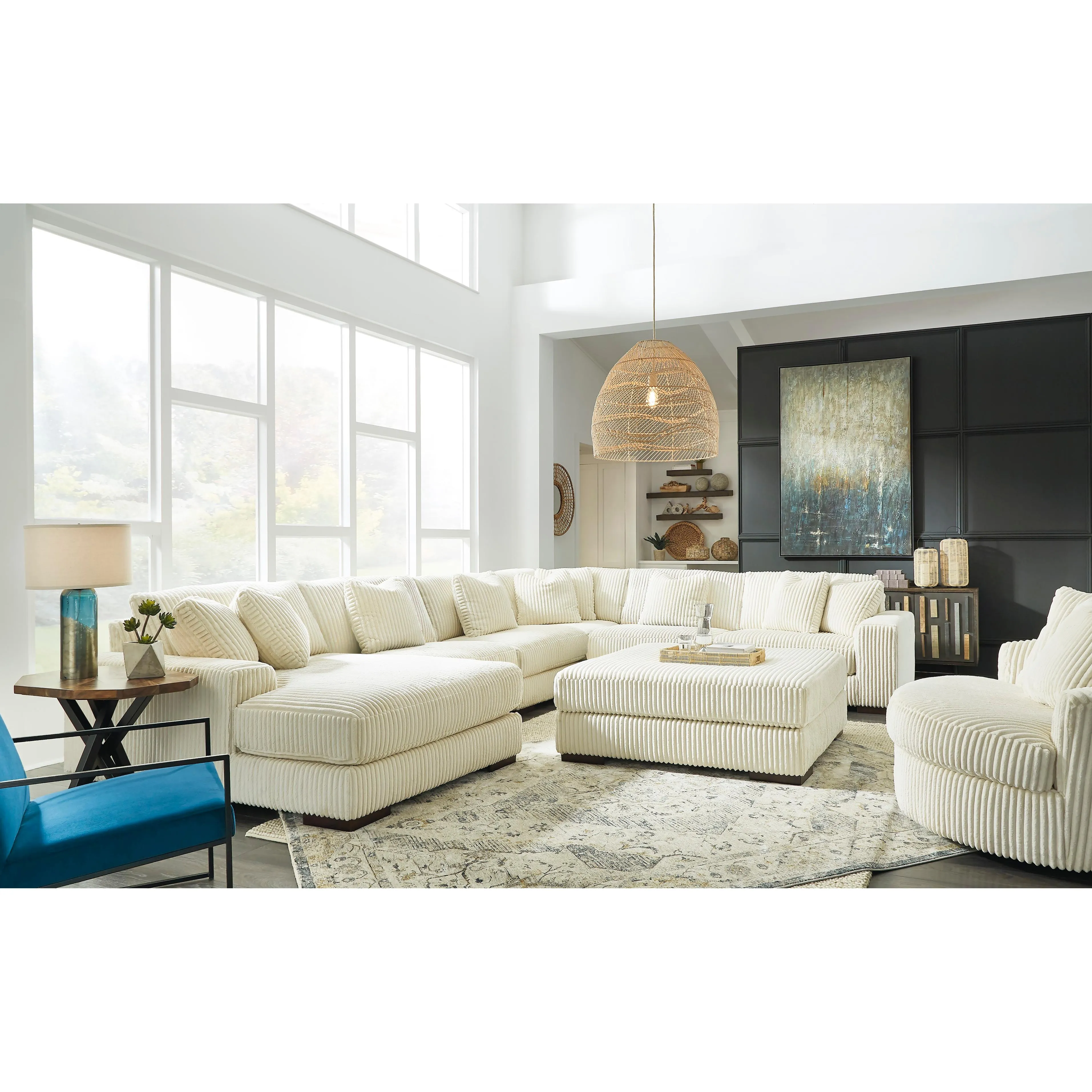 Signature Design by Ashley Lindyn Fabric 6 pc Sectional 2110416/2110446/2110446/2110477/2110446/2110465