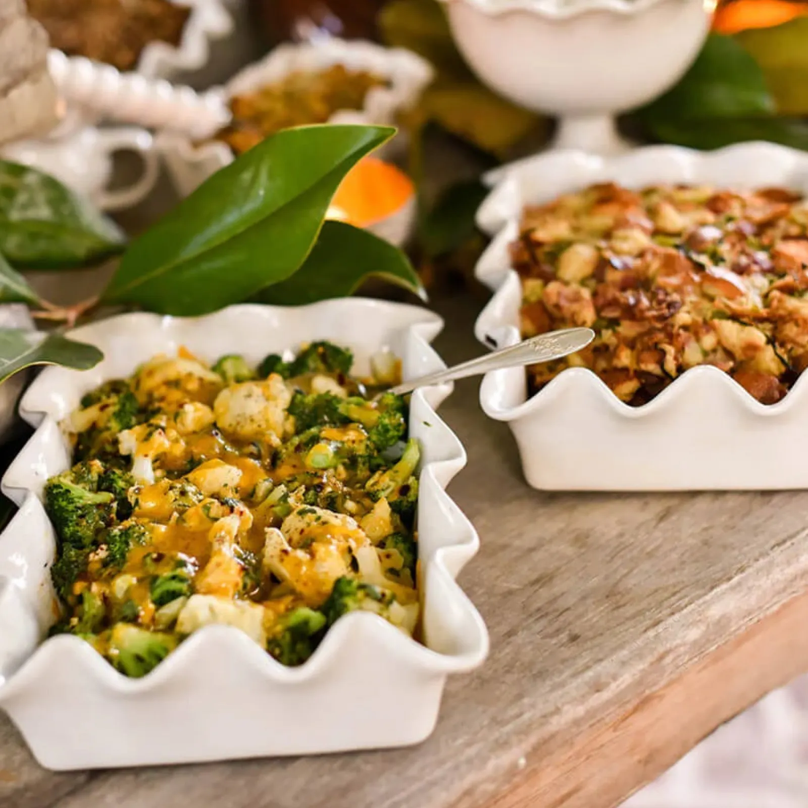 Signature White Ruffle Casserole Dish