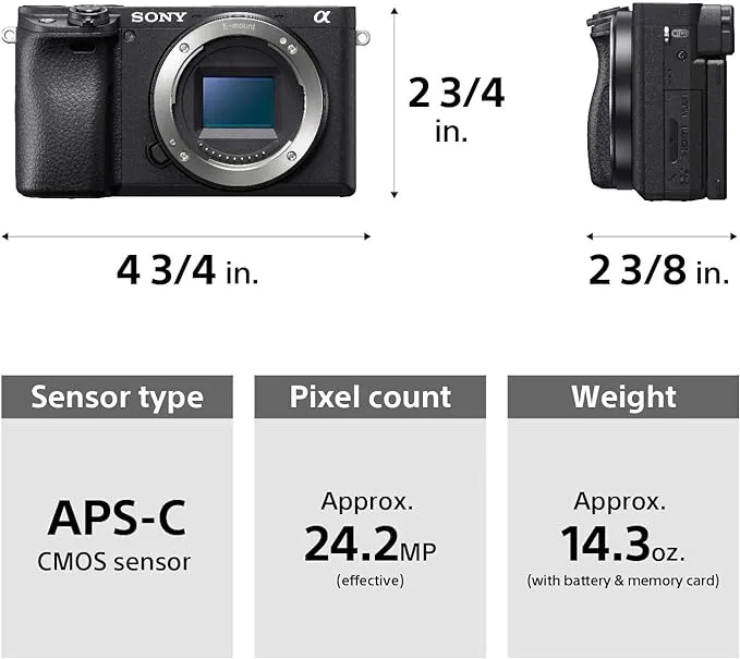 Sony Alpha A6400 Mirrorless Camera