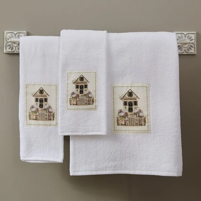 Spring Garden Terry Fingertip Towels - Set of 2