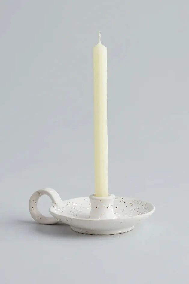 St. Eval Mini Speckled Candle Holder with Handle