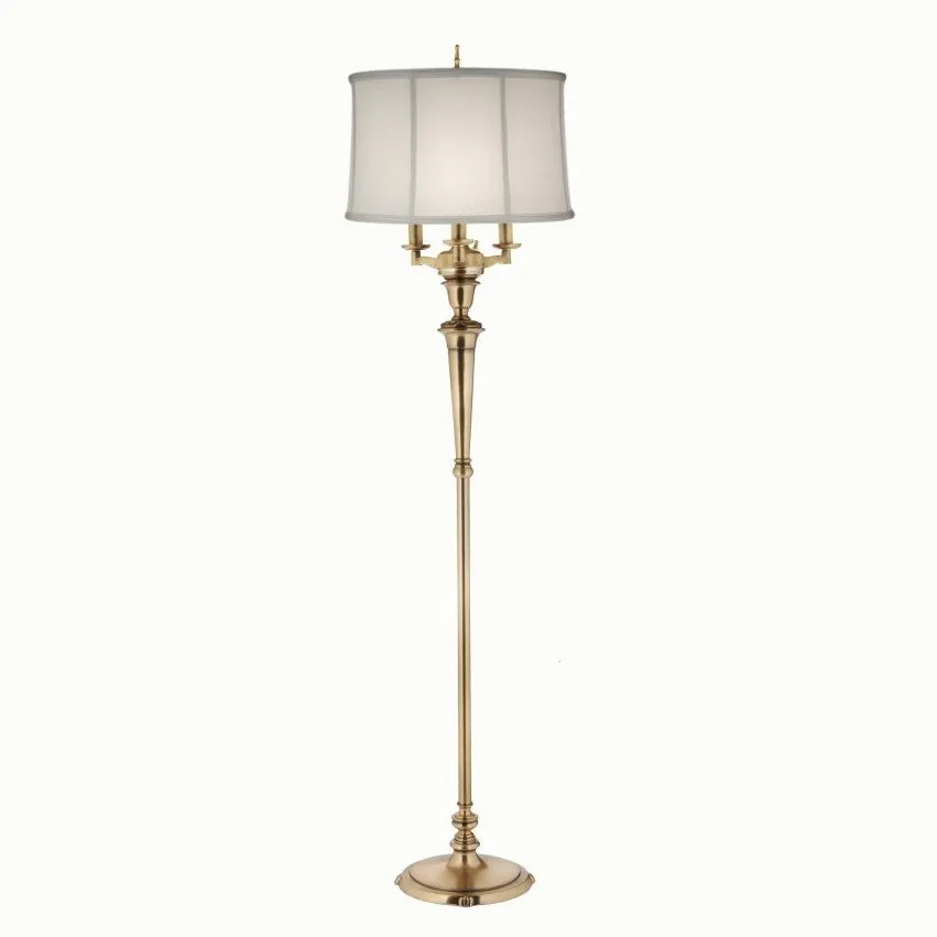 Stiffel 6-Way Camelot Floor Lamp in Burnished Brass