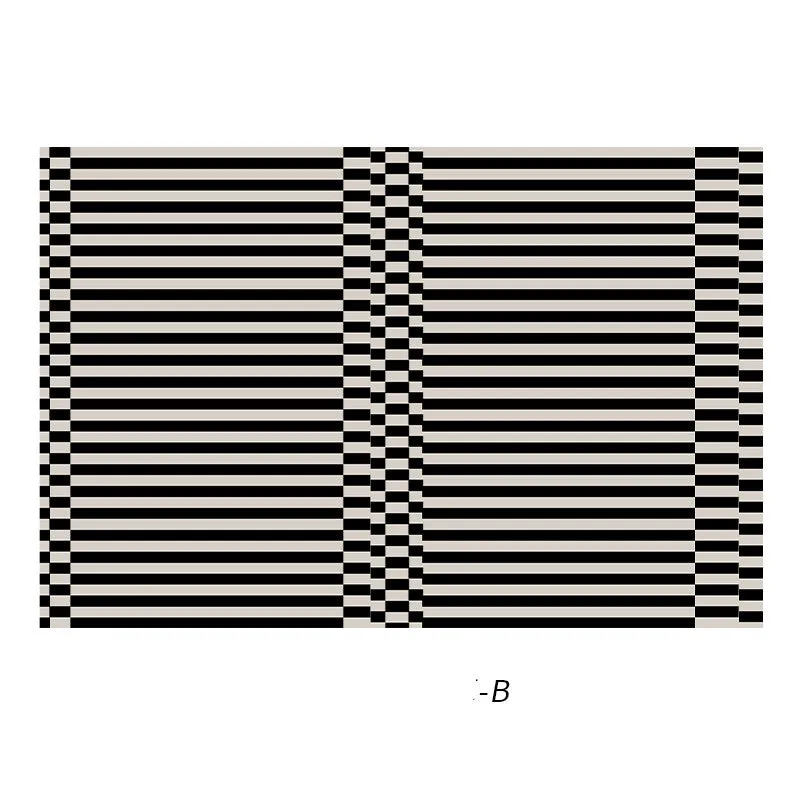 The Belfort | Large Black And White Striped Modern Minimalist Rugs