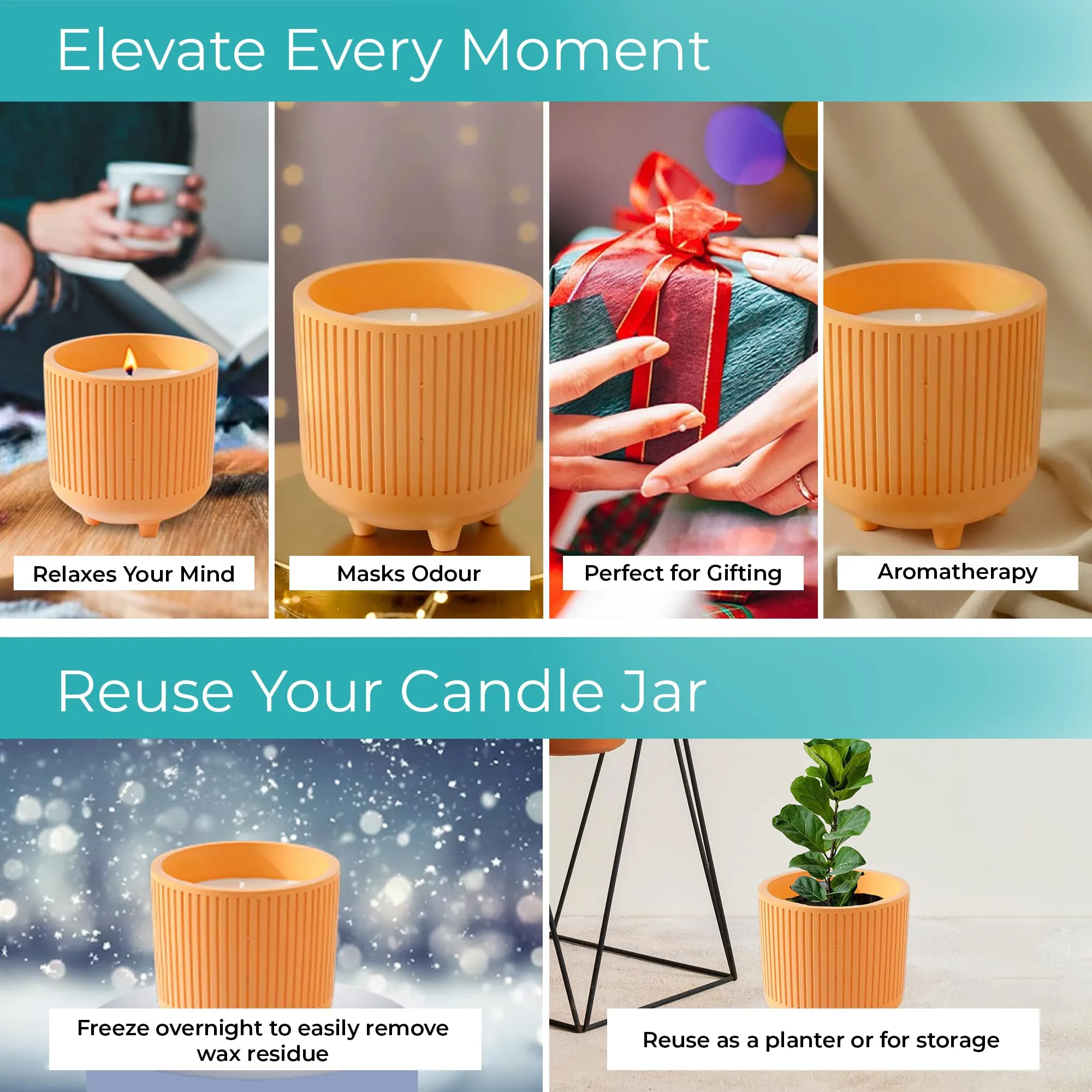 The Better Home Scented Candles for Gifting | 25 Hrs Burn Time | Aromatherapy Soy Wax Candles for Home Decor Fragrance | Aesthetic Candles for Home | Woods Aroma Scented Candles for Bedroom