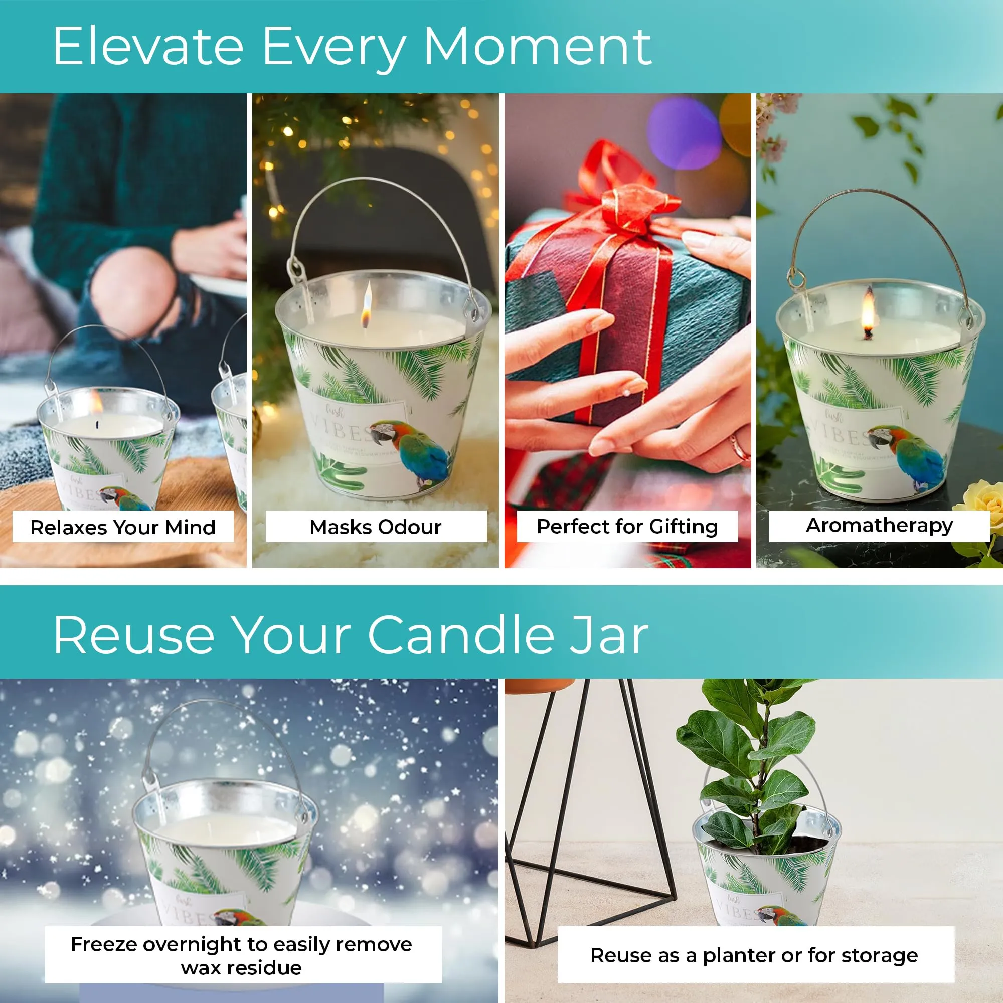 The Better Home Scented Candles for Gifting | 70 Hrs Burn Time | Aromatherapy Soy Wax Candles for Home Decor Fragrance | Aesthetic Candles for Home | Rose Jasmine Aroma Scented Candles for Bedroom